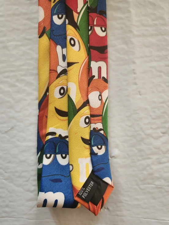M&M'S Men's Tie in Yellow, Blue, Red, Green, Orange - Picture 6 of 8